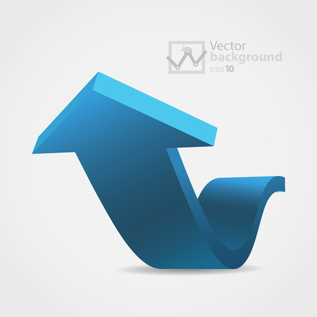 Vector illustration of 3d arrow, bisness designのイラスト素材