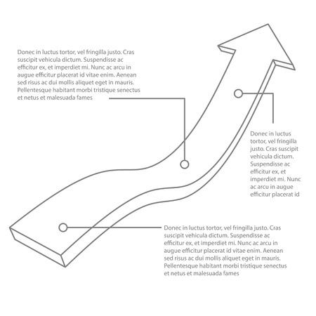 Vector illustration of 3d arrow, bisness designのイラスト素材