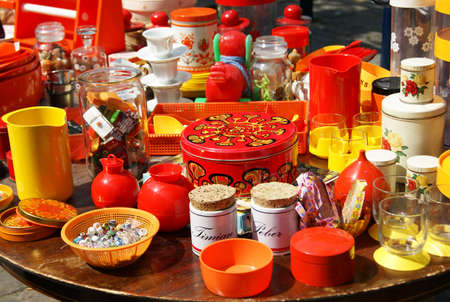 plastic orange on fleamarketの写真素材