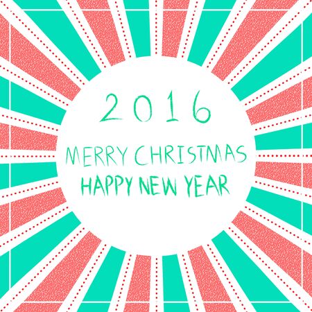 Merry Christmas and Happy New Year 2016 Illustrationのイラスト素材