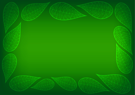 Green Leaves Spider Lace Background Vector Illustrationのイラスト素材