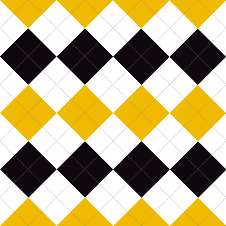 Lines Dots Yellow Black White Diamond Background Vector Illustrationのイラスト素材