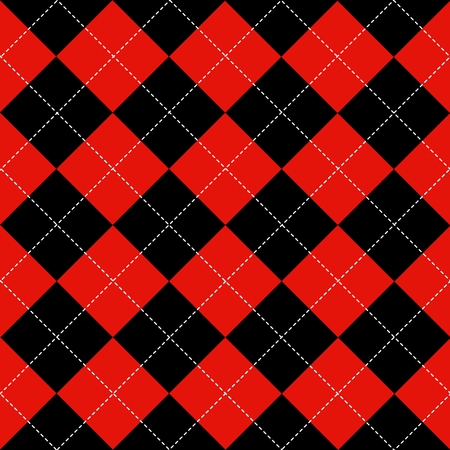 Red Black White Chess Board Diamond Background Vector Illustration