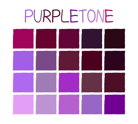 Purpletone Color Tone with Name Illustrationのイラスト素材