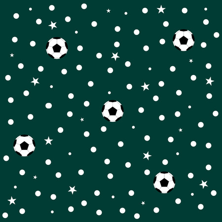 Football Ball Star Polka Dot Dark Green Background Vector Illustration
のイラスト素材