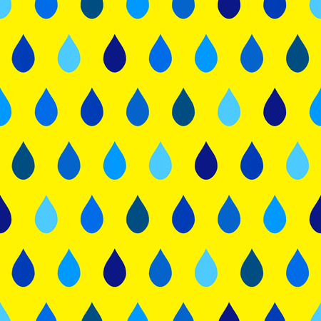 Blue Tone Rain Yellow Background Vector Illustrationのイラスト素材