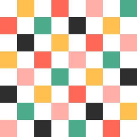 Colorful Chirstmas Chess Board Diamond Background Vector Illustration