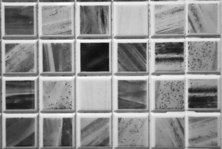 Monotone Black White Marble Tile Abstract Texture Background.の写真素材