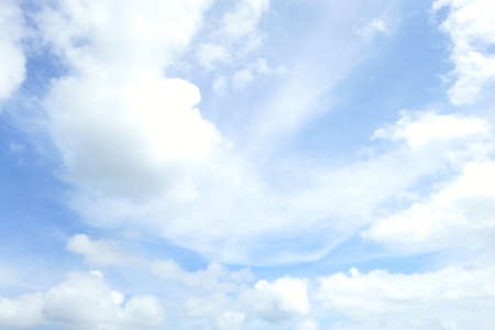 Blue Sky and White Cloud. Beautiful Nature Background.