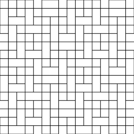 Black Square Block Seamless on White Background. Vector Illustration.&#xA;のイラスト素材