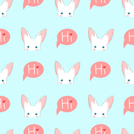 White Rabbit Sneaking patternのイラスト素材