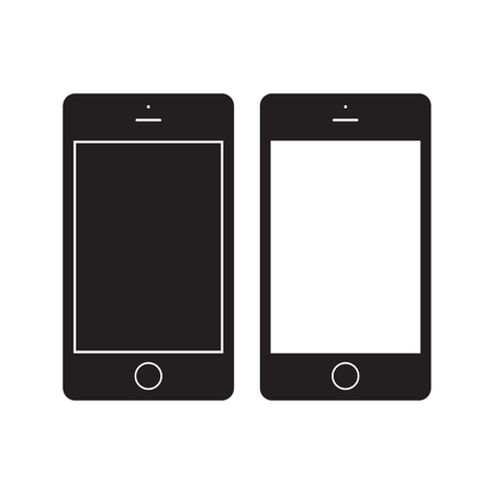 Smartphone icon Vector Illustration Mobile Flat Sign isolated on White Background.のイラスト素材