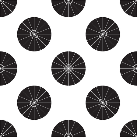 Umbrella Top View Vector Illustration. Parasol Flat Sign Seamless on White Background.のイラスト素材
