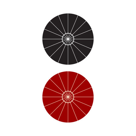 Umbrella Top View icon Vector Illustration. Parasol Flat Sign isolated on White Background.のイラスト素材