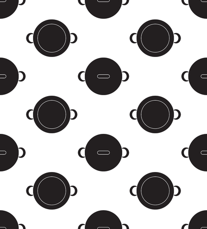 Pot icon Vector Illustration. Flat Sign Seamless on White Background.のイラスト素材