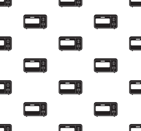 Oven icon Vector Illustration. Flat Sign Seamless on White Background.のイラスト素材