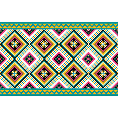 Colorful Geometric ethnic oriental pattern traditional Design for...