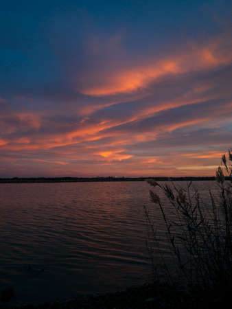 sunset at sea for wallpaperの写真素材