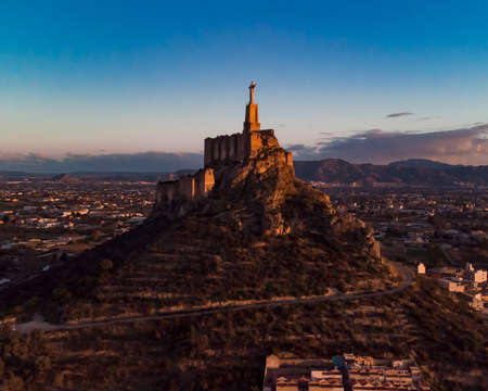 Christ of Monteagudo, a famous sculpture in the Region of Murcia, has a certain resemblance to the Christthe Redeemer of Rio de Janeiroの写真素材