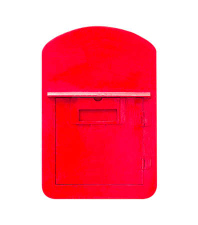 mailbox Old rusty Isolated on white backgroundの写真素材