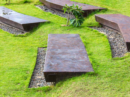 Seating in the parkの写真素材