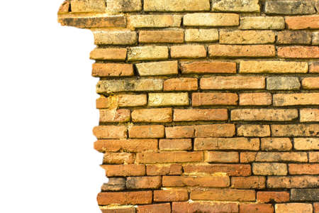 Red brick block isolated on white background.の写真素材