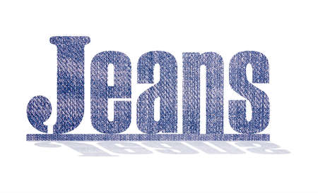 jeans isolated on white background.の写真素材