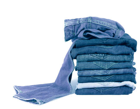 jeans denim isolated on white background.の写真素材