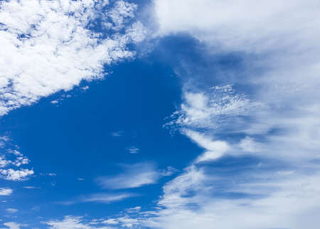 Sky background is vast with white clouds.の写真素材