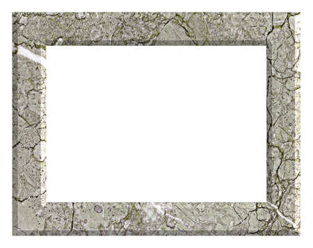 frame marble vintage isolated on white backgroundの写真素材