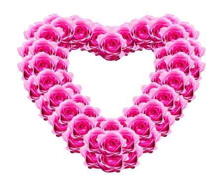 Rose heart isolated on white background.の写真素材