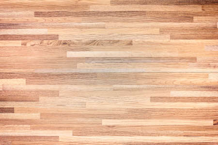Hardwood maple basketball court floor viewed from above.の写真素材