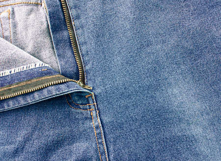Blue jeans fabric. Empty denim background