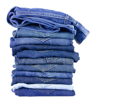 jeans denim isolated on white background.の写真素材