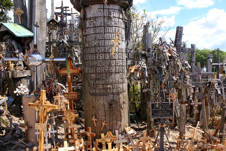 Hill of Crosses in Lithuaniaの写真素材