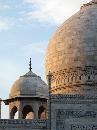 Detail of the dome of the Taj Mahal (Agra, India)の写真素材