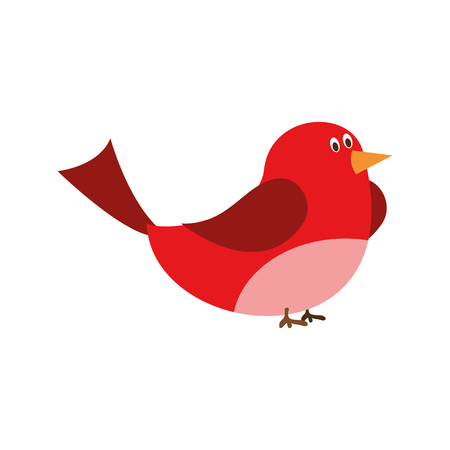 Cute cartoon bird vector illustrationのイラスト素材