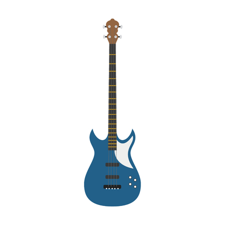Vector illustration of a bass in cartoon style isolated on white backgroundのイラスト素材