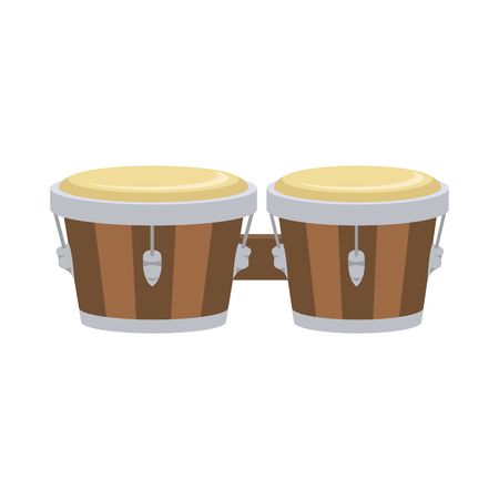 Vector illustration of a bongo in cartoon style isolated on white backgroundのイラスト素材