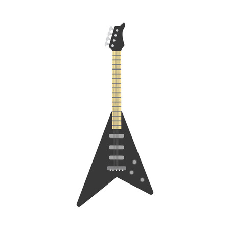 Vector illustration of an Electric guitar in cartoon style isolated on white backgroundのイラスト素材