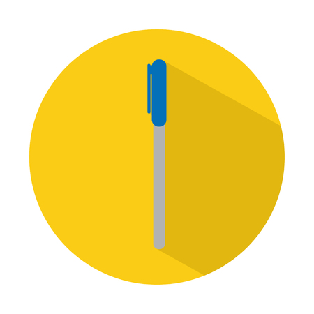 Icon of a pen in flat style. Vector illustration. School concept.のイラスト素材