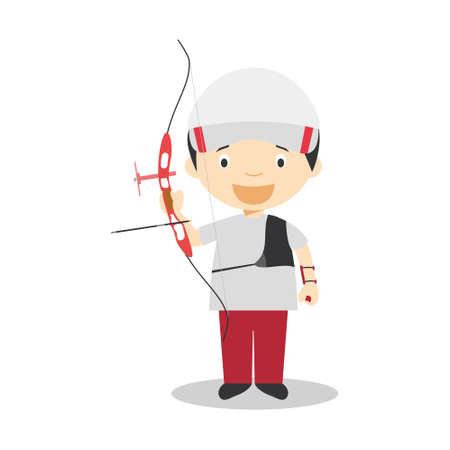 Sports cartoon vector illustrations: Archery