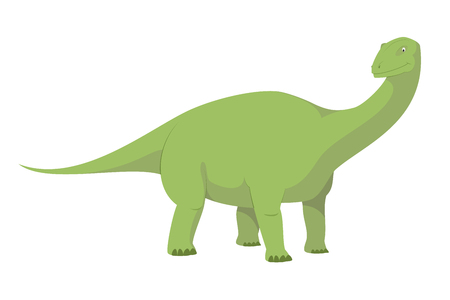 Diplodocus vector illustration isolated in white background. Dinosaurs Collection.のイラスト素材