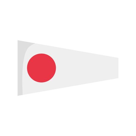 Maritime flag to represent the number One isolated on white background Vector Illustrationのイラスト素材