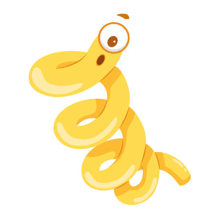 Vector illustration of a Treponema Pallidum bacterium in cartoon style isolated on white backgroundのイラスト素材