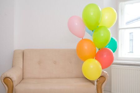 Different color balloonsの写真素材