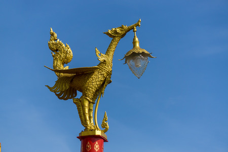 Golden Swan statue.の写真素材