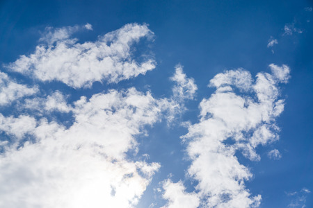 clouds in the blue sky background.の写真素材
