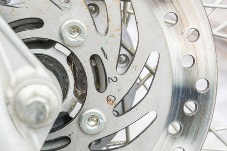Front motorcycle disk breaks  in close upの写真素材