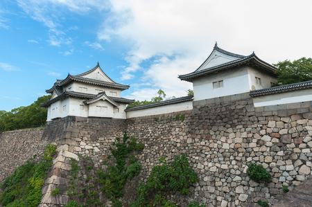 Osaka Castle with   cloudy and blue sky  in Osaka, Japan.のeditorial素材